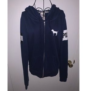 PINK Hooded Zip-up Jacket